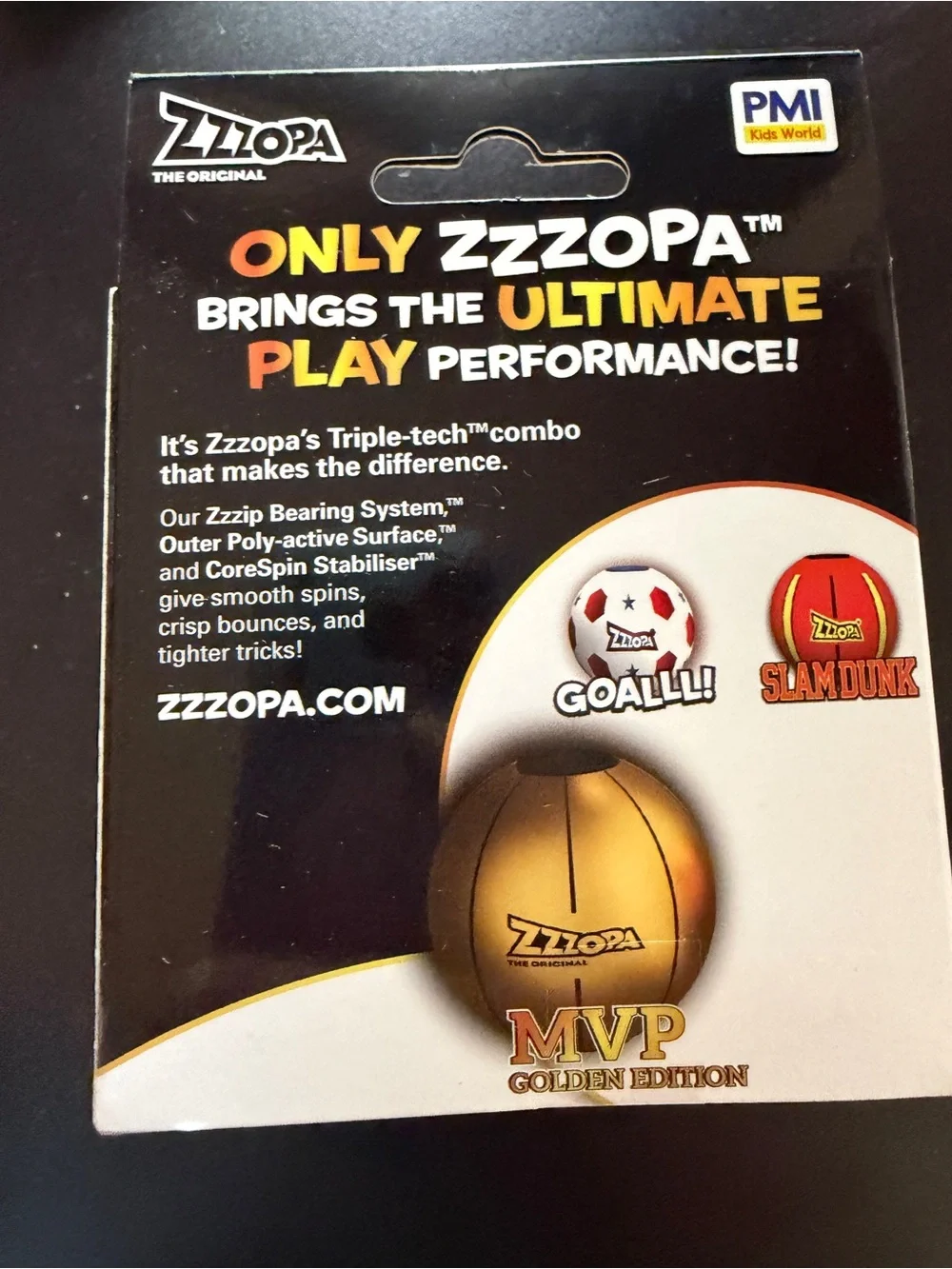 New ZZZopa Ball Fidget Toy Sensory MVP Golden Edition 3+ Stress Spin Basketball